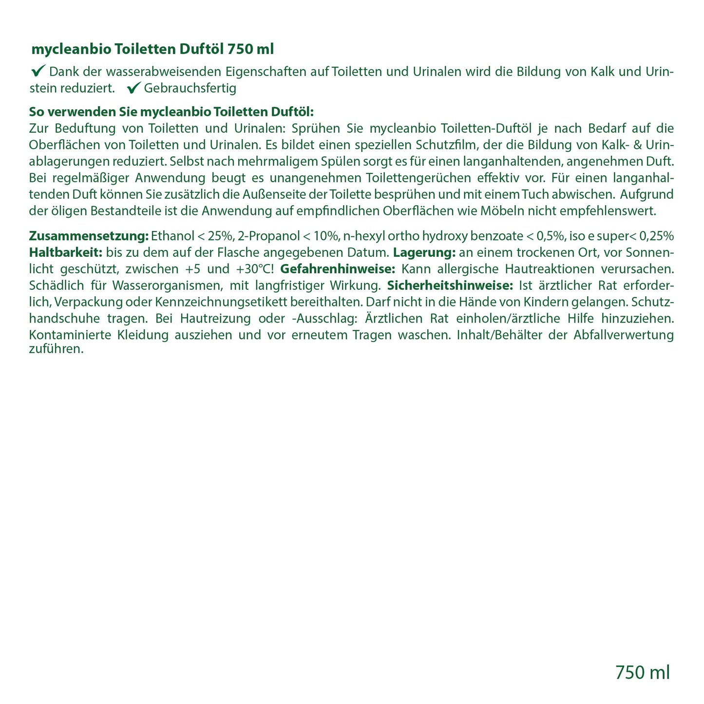 BIO Toiletten Duftöl